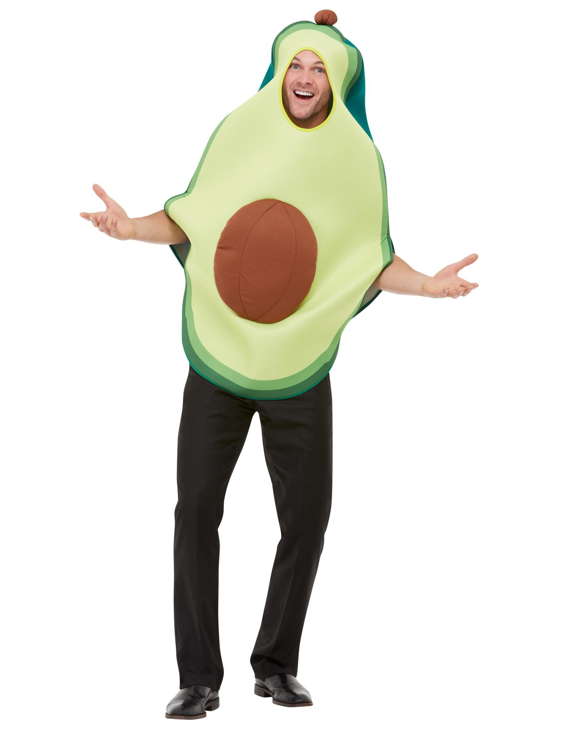 Avocado-Kostüm für Erwachsene Faschingskostüm grün-braun