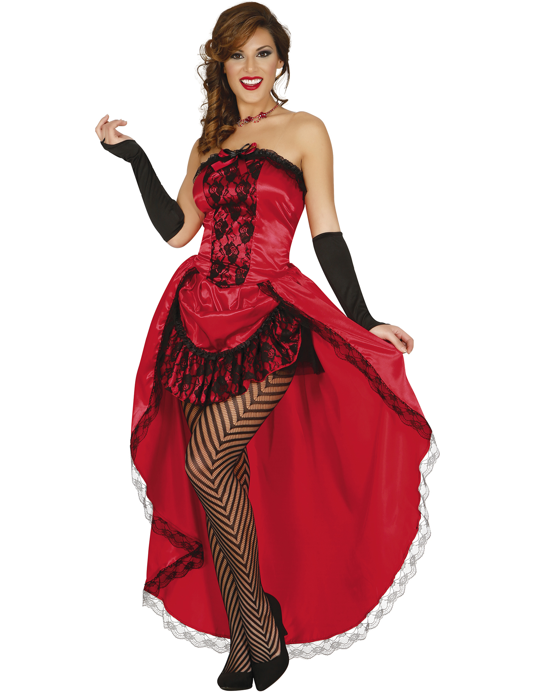 Burlesque-Kostüm für Damen Karneval rot