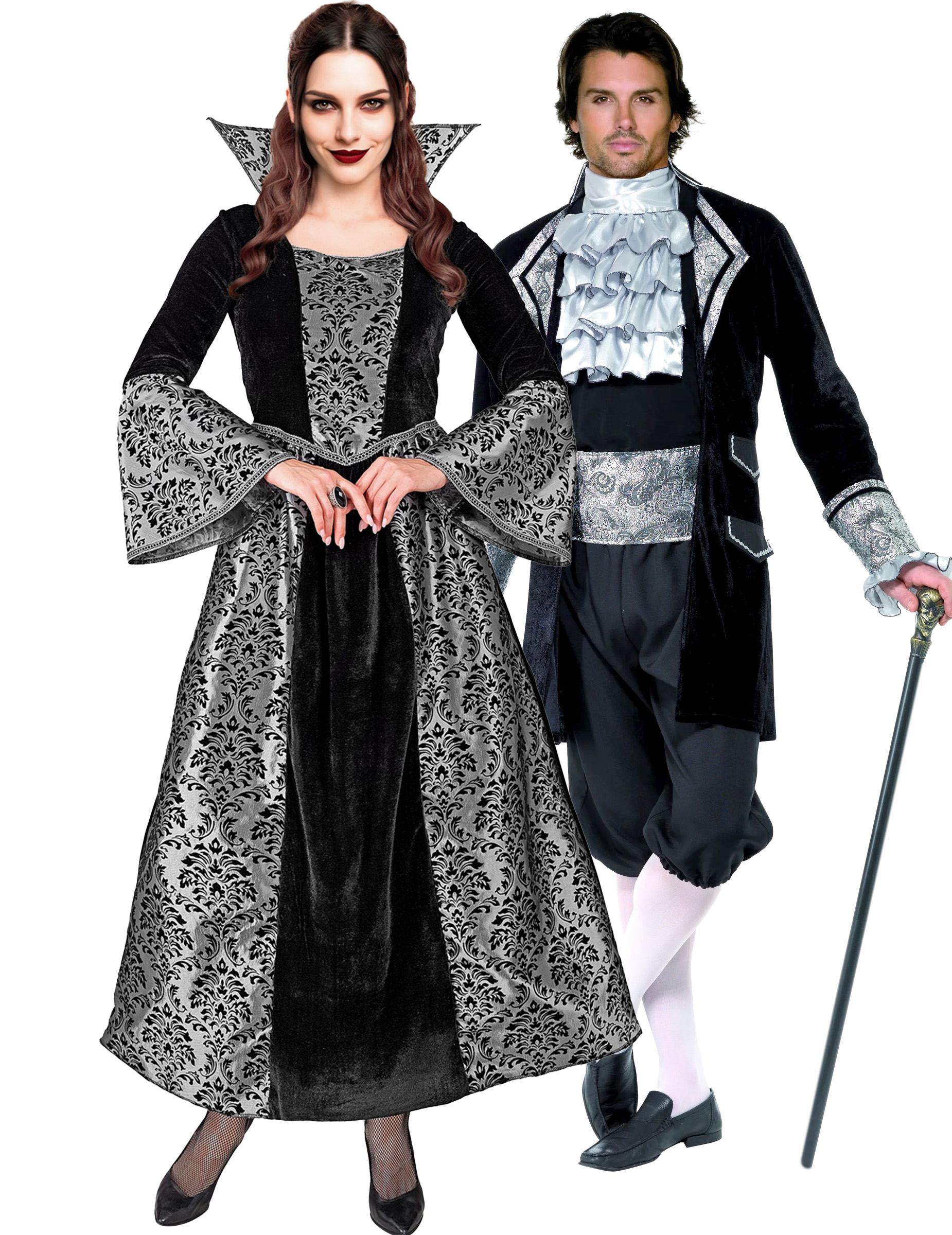 Erwachsenen Paarkostüm Barock Vampir
