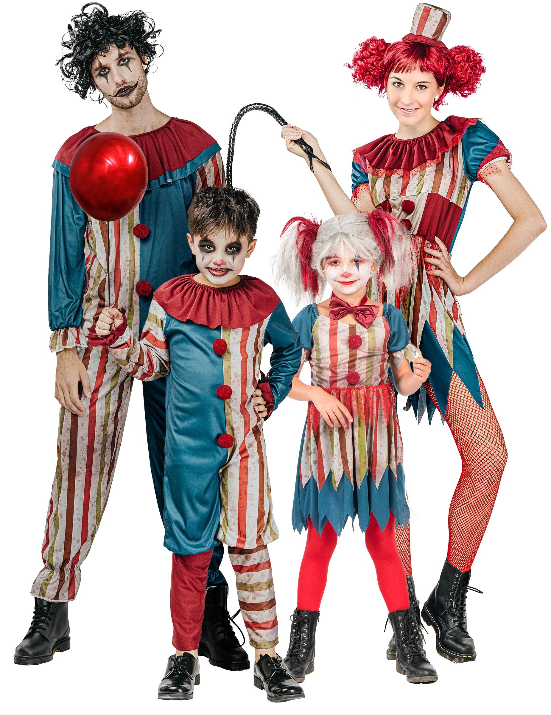 Familienkostüm Killerclown