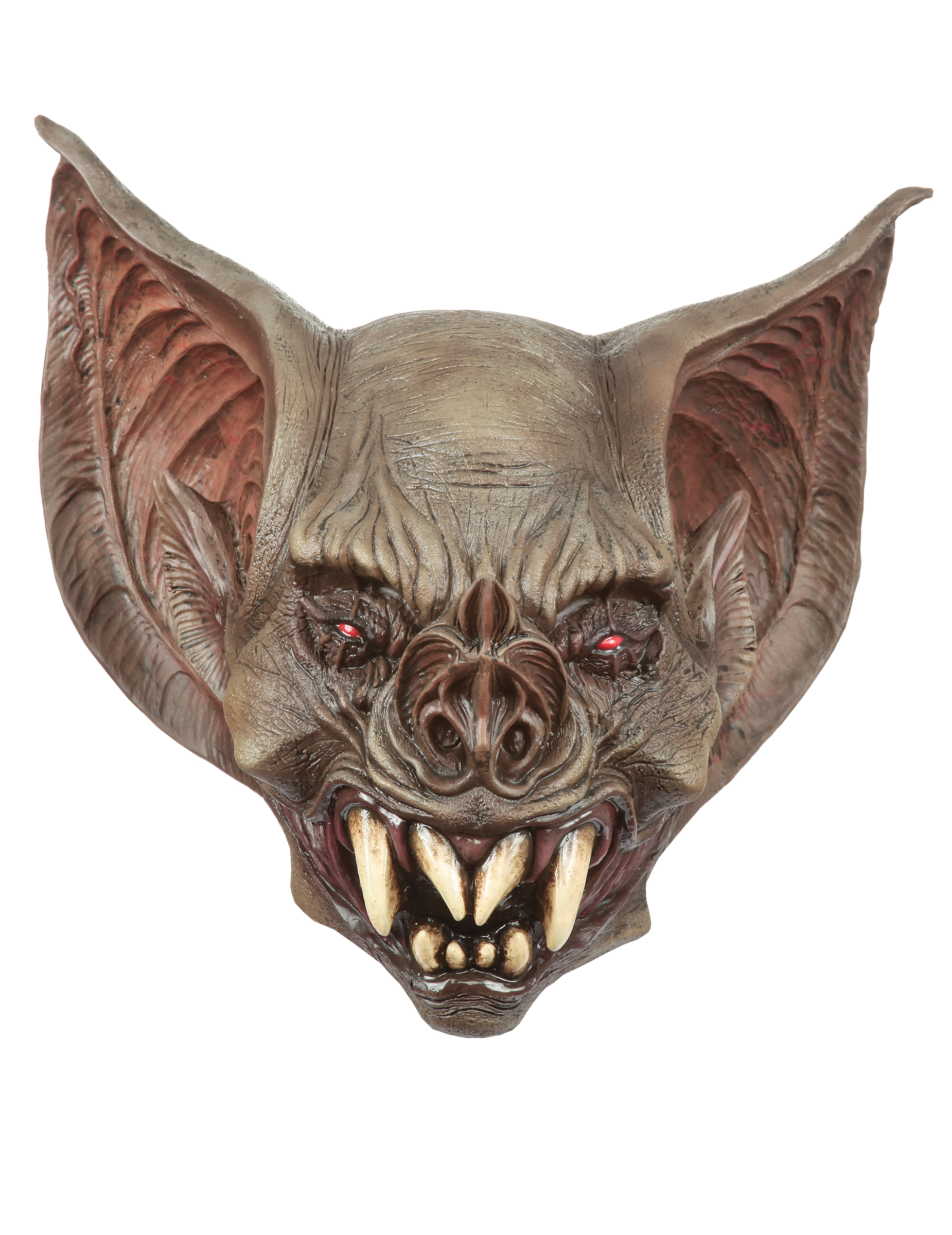 Fledermaus-Latexmaske für Erwachsene Vollmaske braun