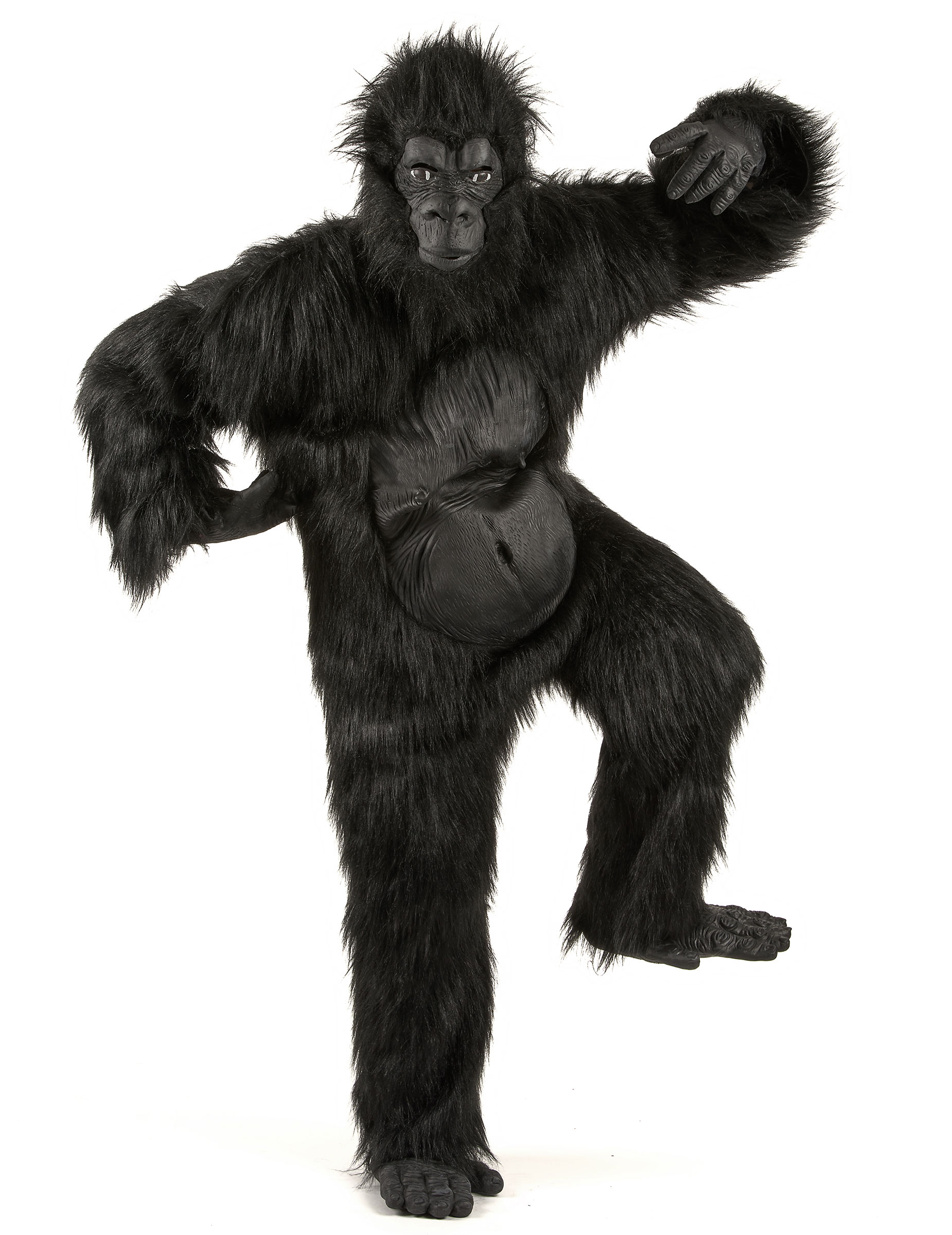 Gorilla Kostüm mit Maske schwarz