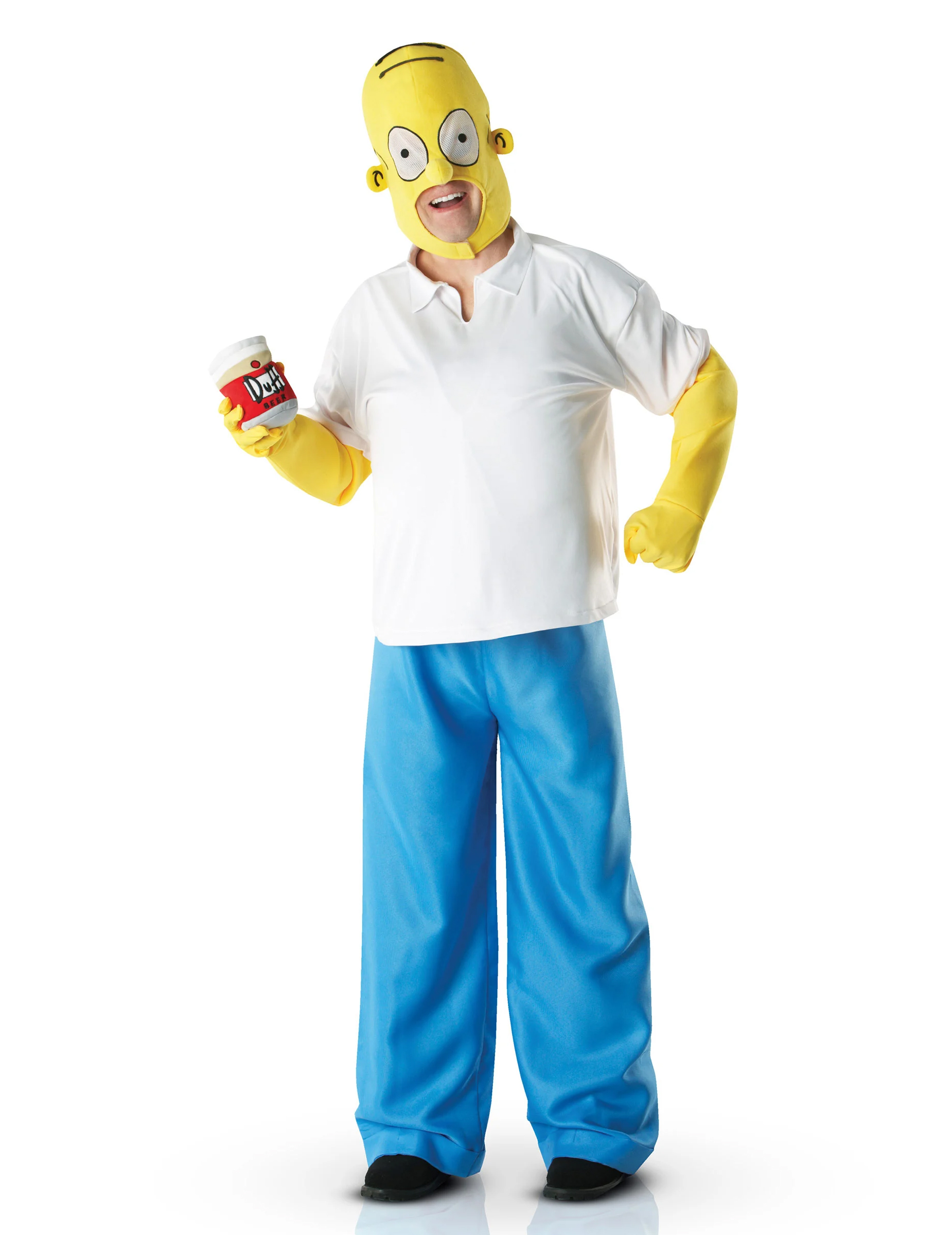 Homer Simpson Lizenzkostüm Deluxe blau-weiss