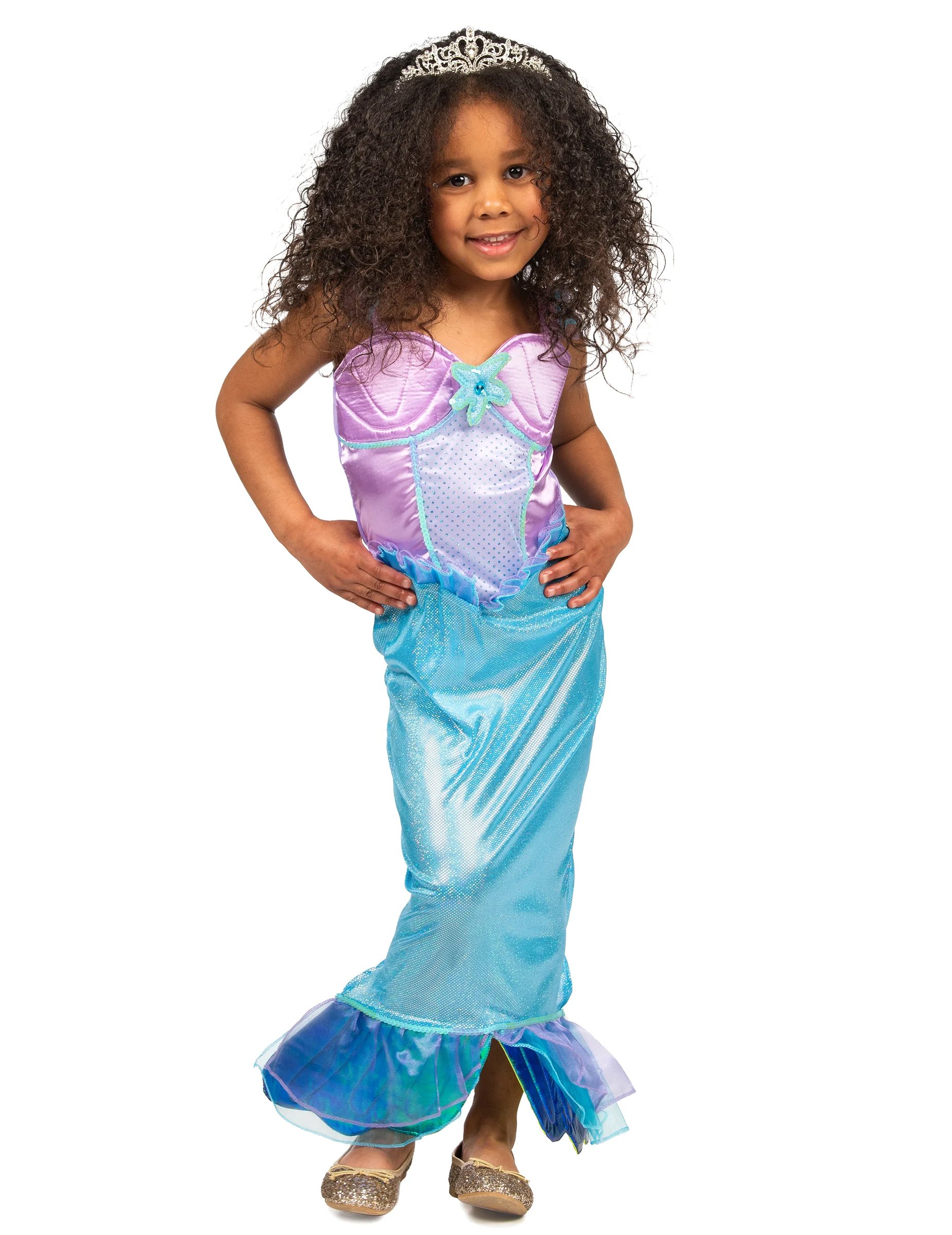 Meerjungfrau-Kostüm für Kinder lila-blau