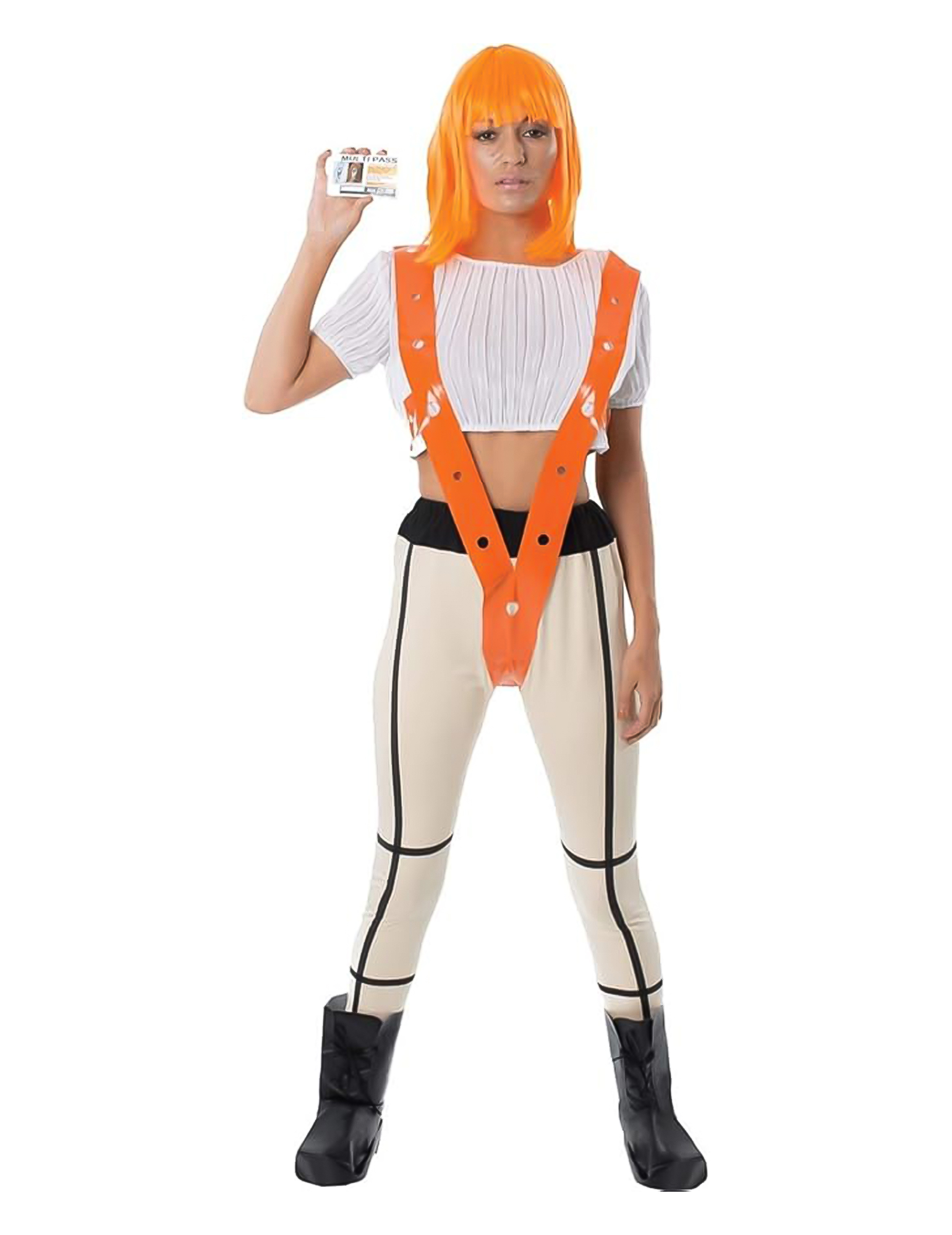Sexy Science-Fiction-Kostüm für Damen beige-orange