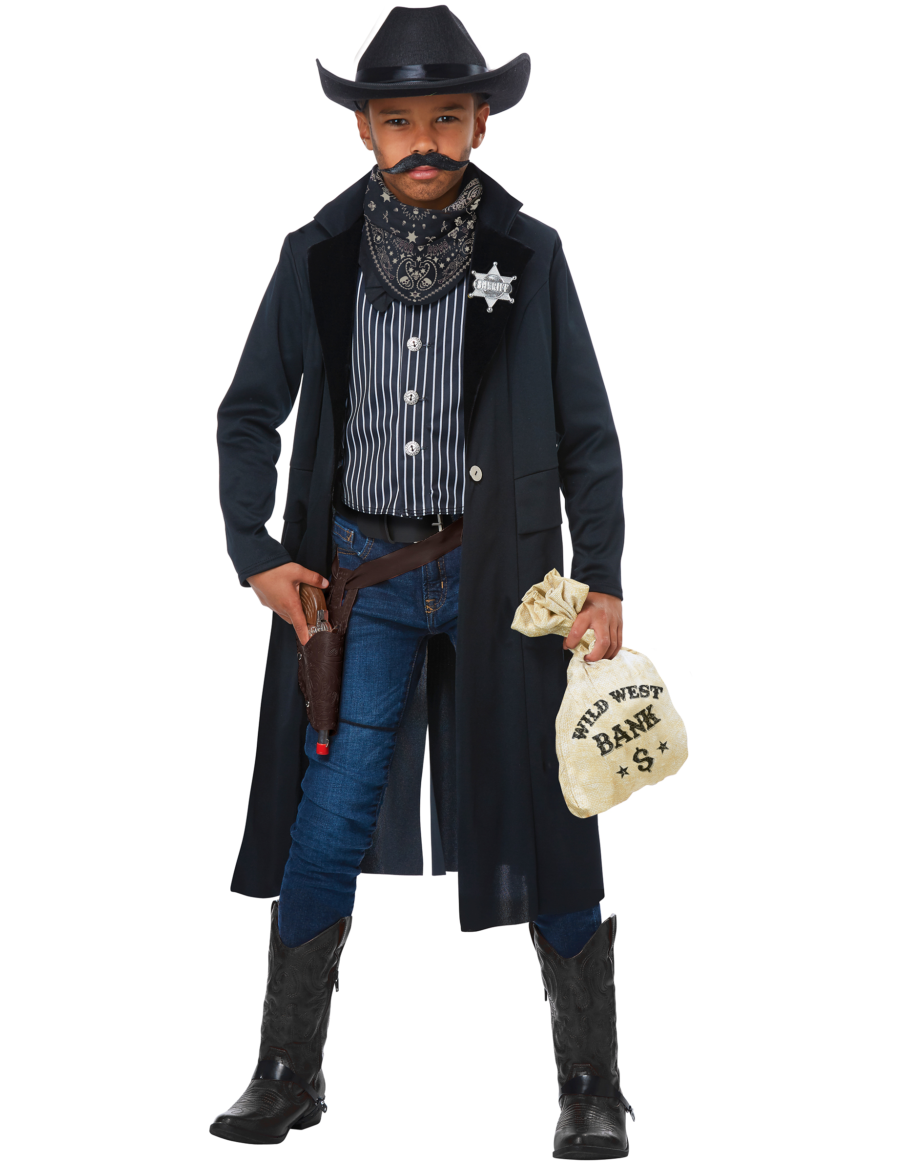 Sheriff-Kostüm für Kinder Cowboy-Kostüm dunkelblau