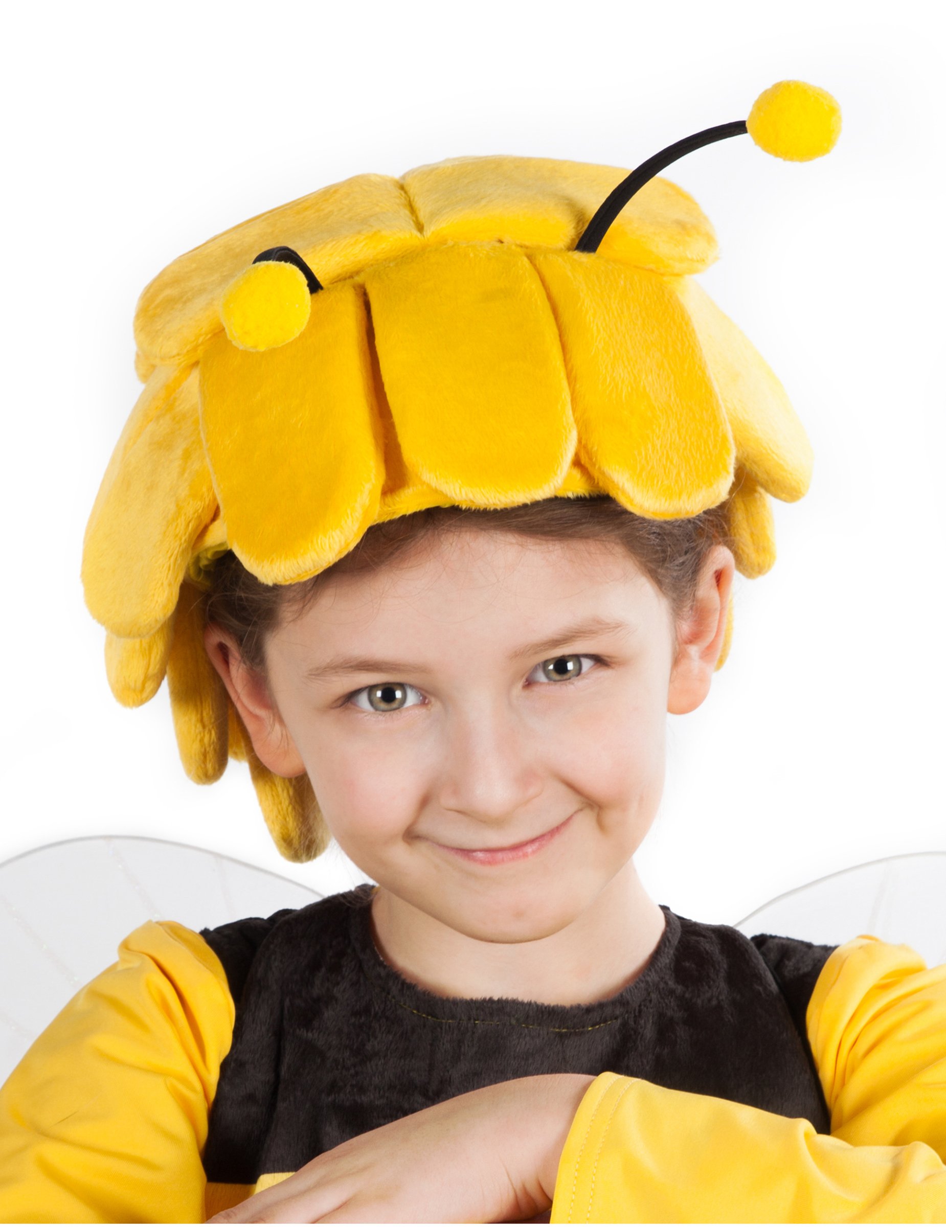 Biene Maja-Mütze für Kinder Kostüm-Accessoire gelb-schwarz
