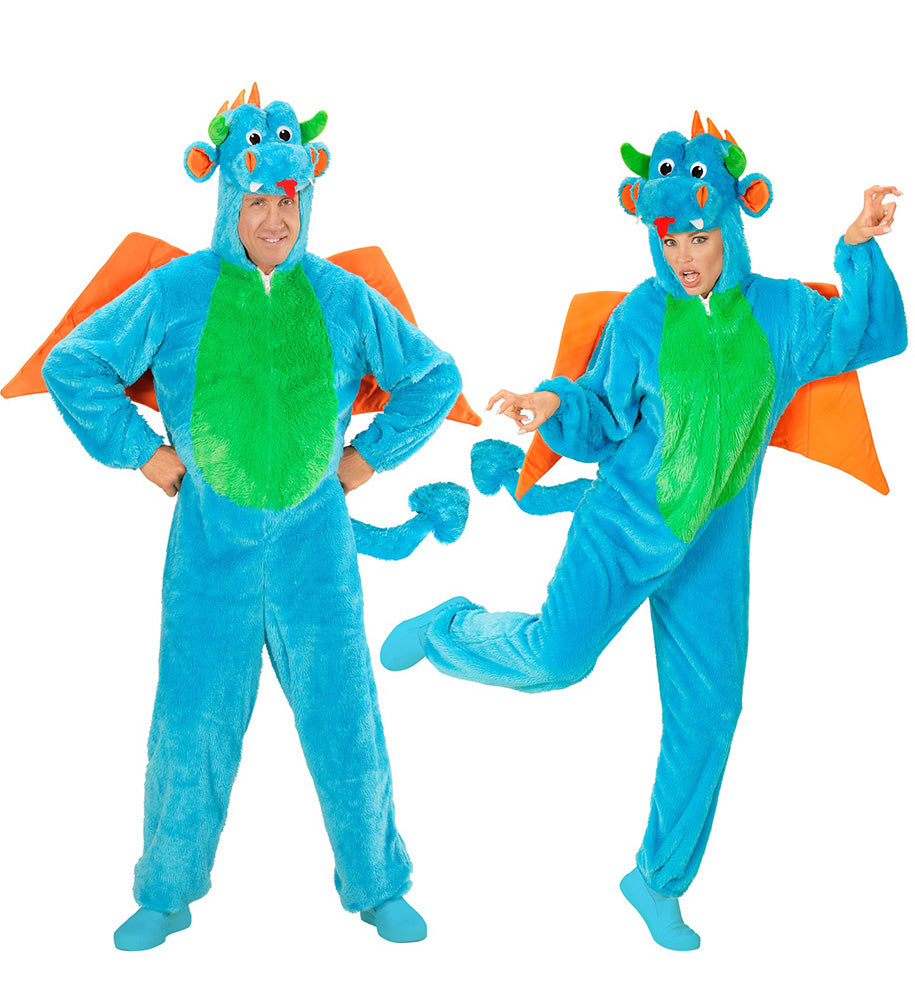 Drachen Plüschkostüm Unisex - 165 cm grün-blau | Karneval & Fasching | Kostüme.com