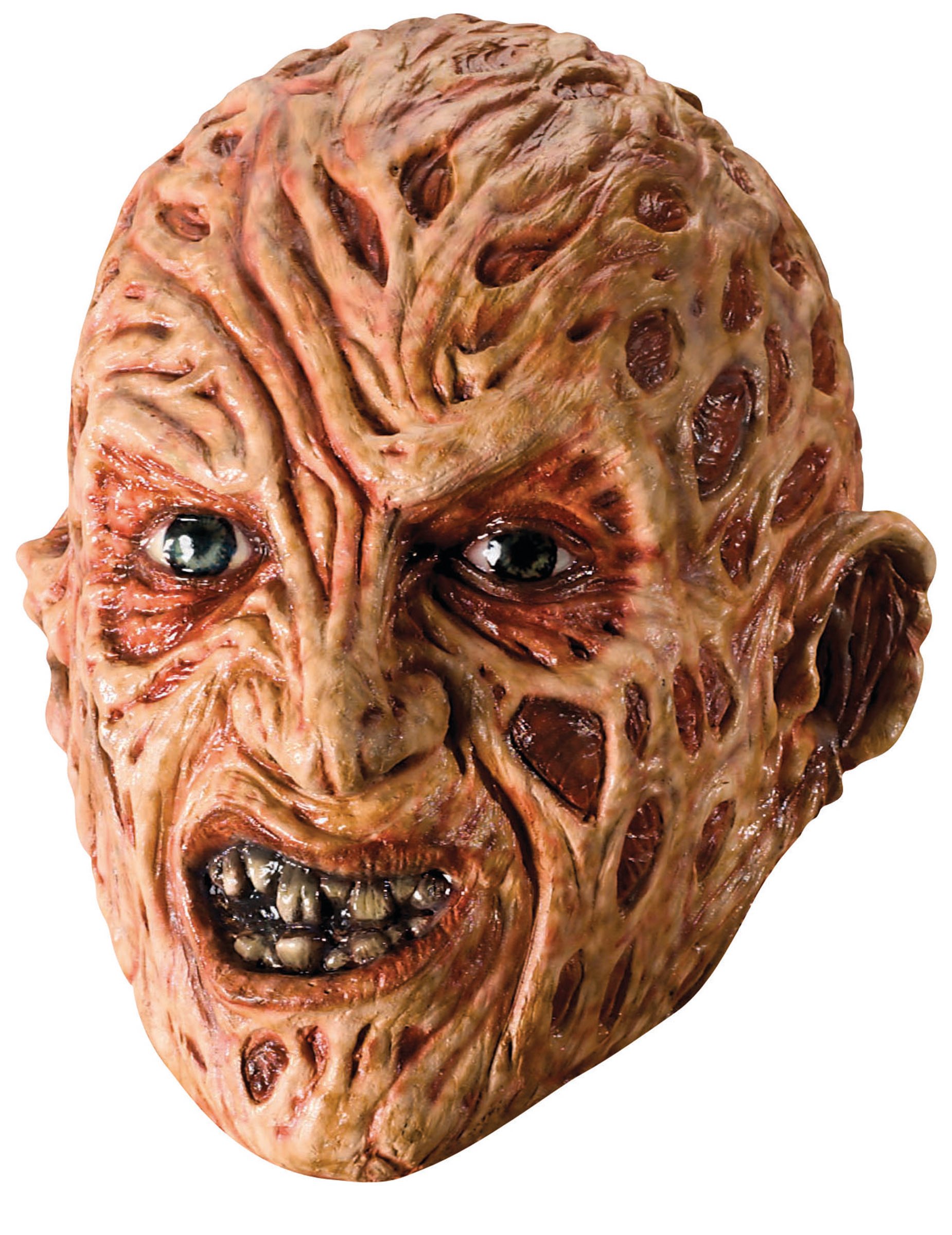 Freddy Krueger Halloween-Maske Lizenzartikel beige-rot