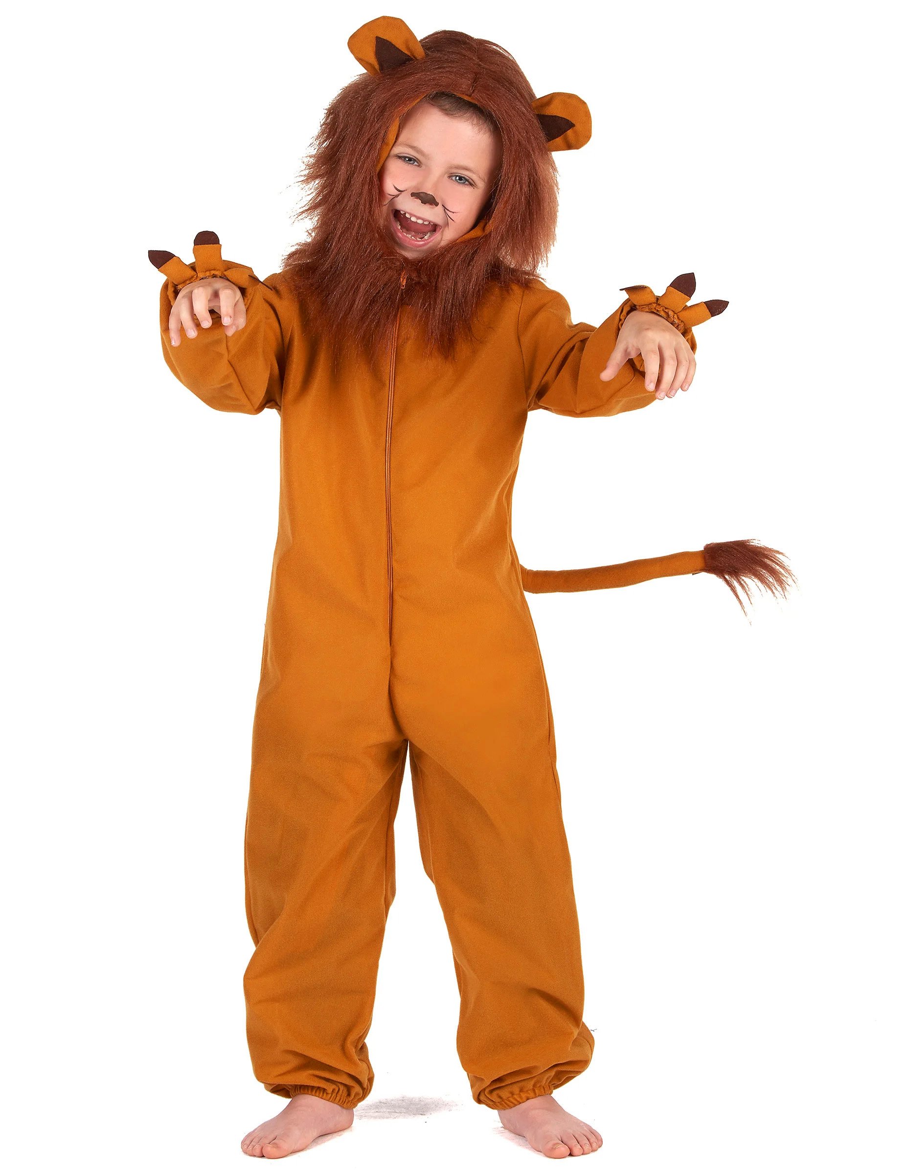 Löwe-Kostüm für Kinder Karneval braun