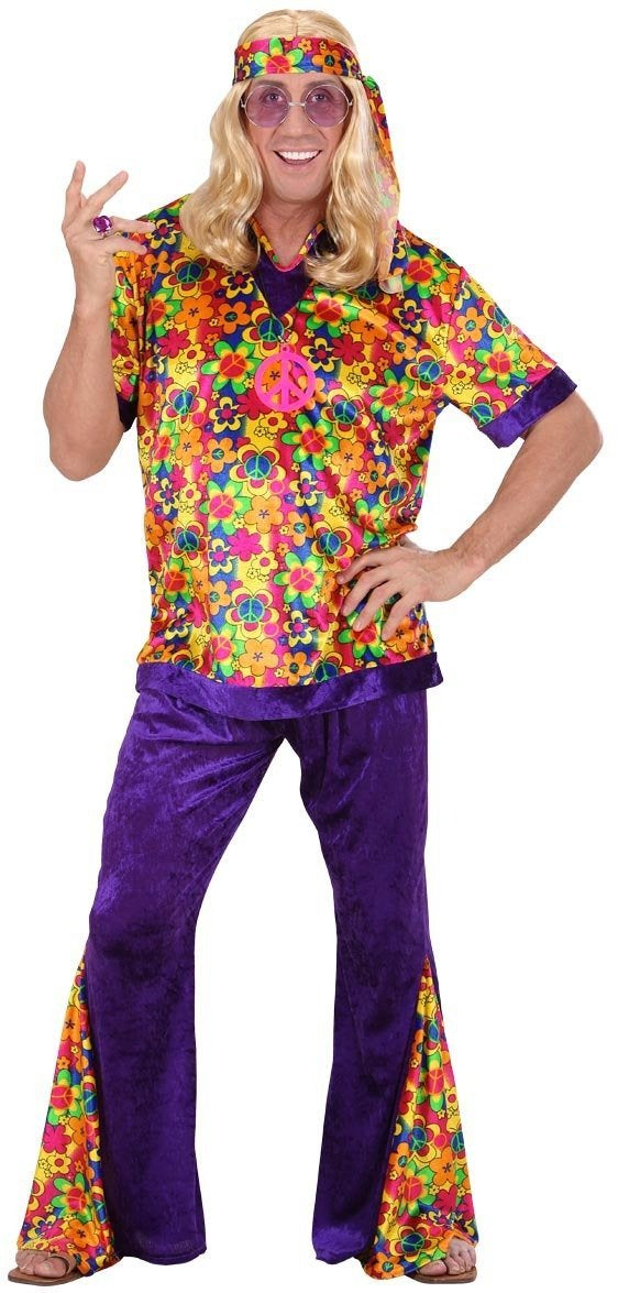 Hippie Dude Kostüm für Herren - S bunt | Karneval & Fasching | Kostüme.com