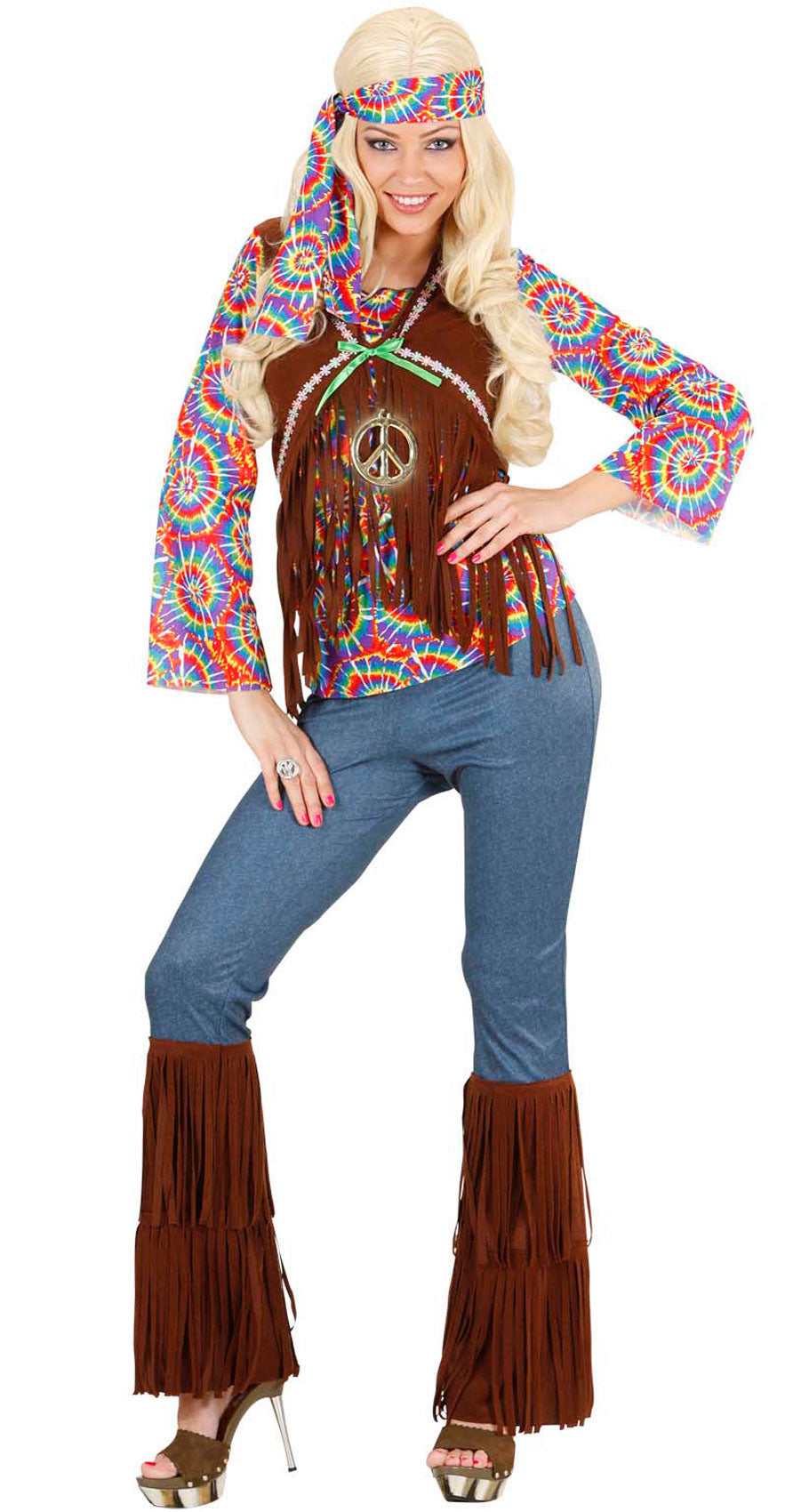 Klassisches Hippie Kostüm Chill-Out für Damen - M bunt | Karneval & Fasching | Kostüme.com