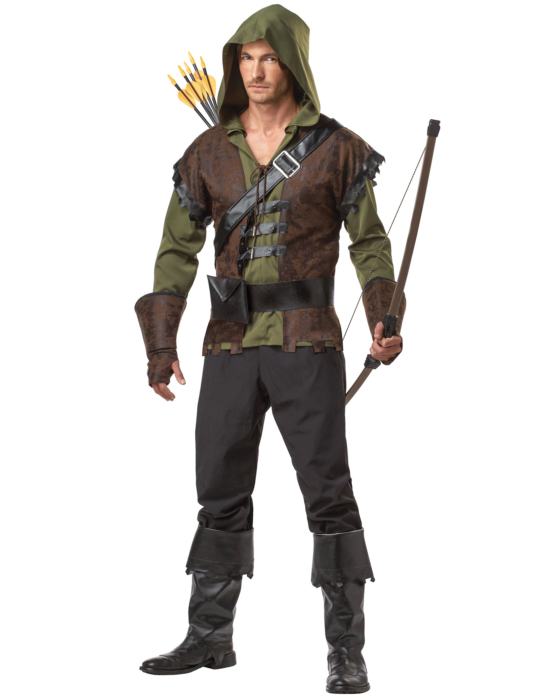 mutiger Bogenschütze Kostüm grün-braun