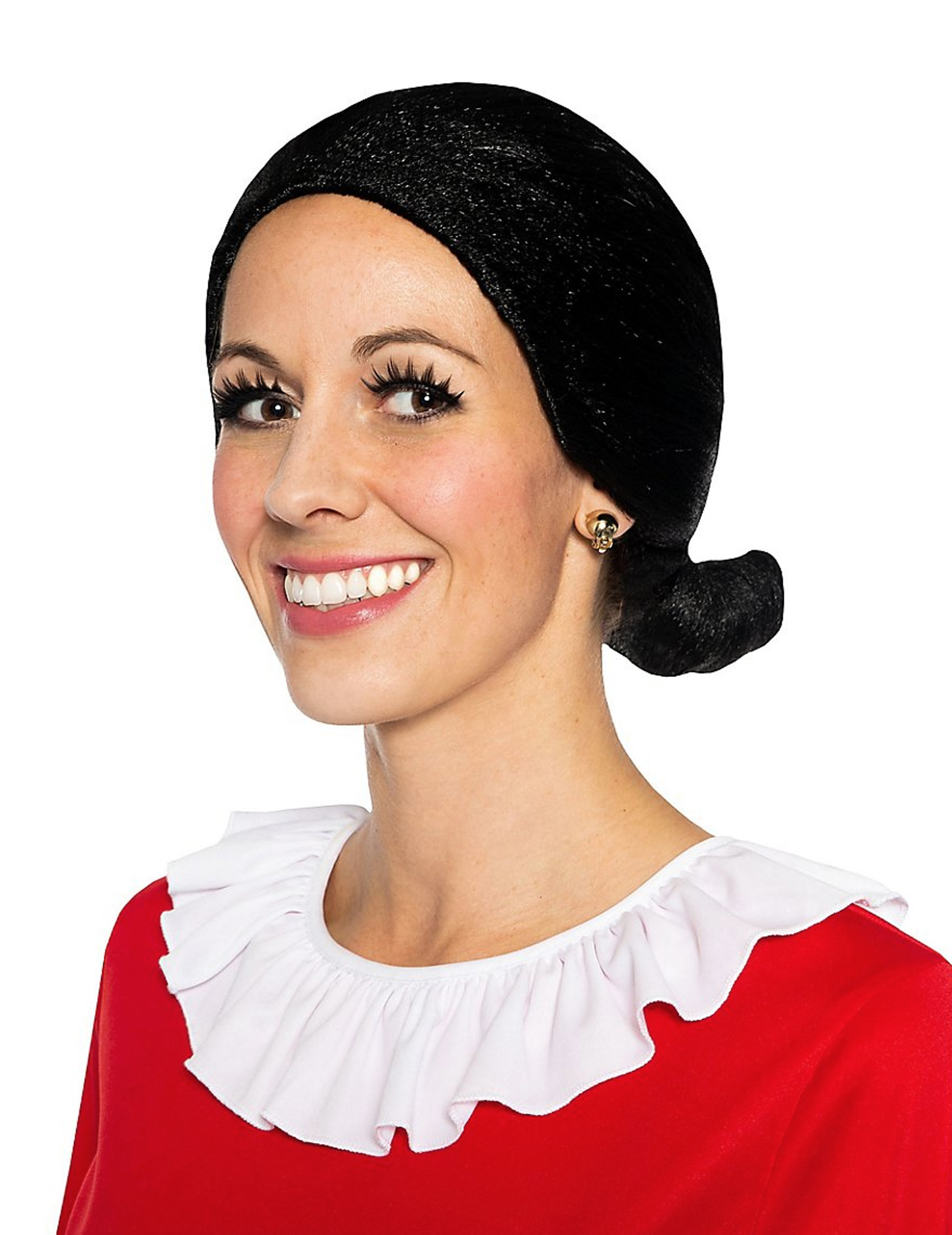 Offizielle Olivia-Perücke für Damen Popeye schwarz