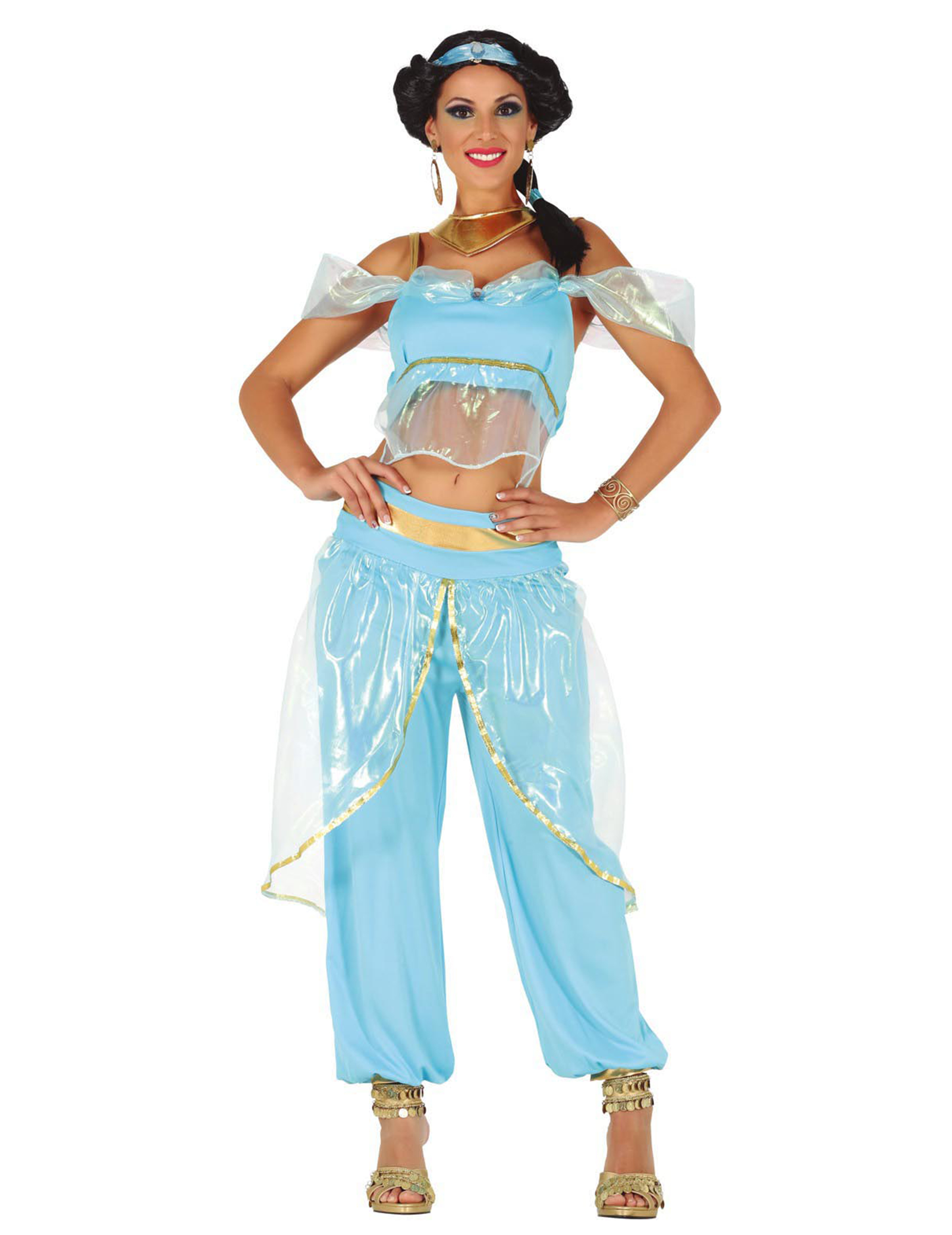 Orientalische Prinzessin Damenkostüm Faschingskostüm türkis