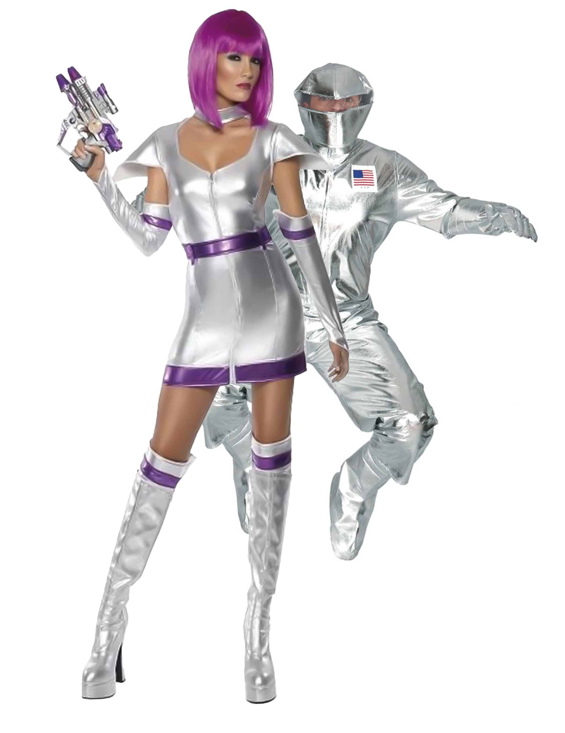 Paarkostüm Astronaut und sexy Alien