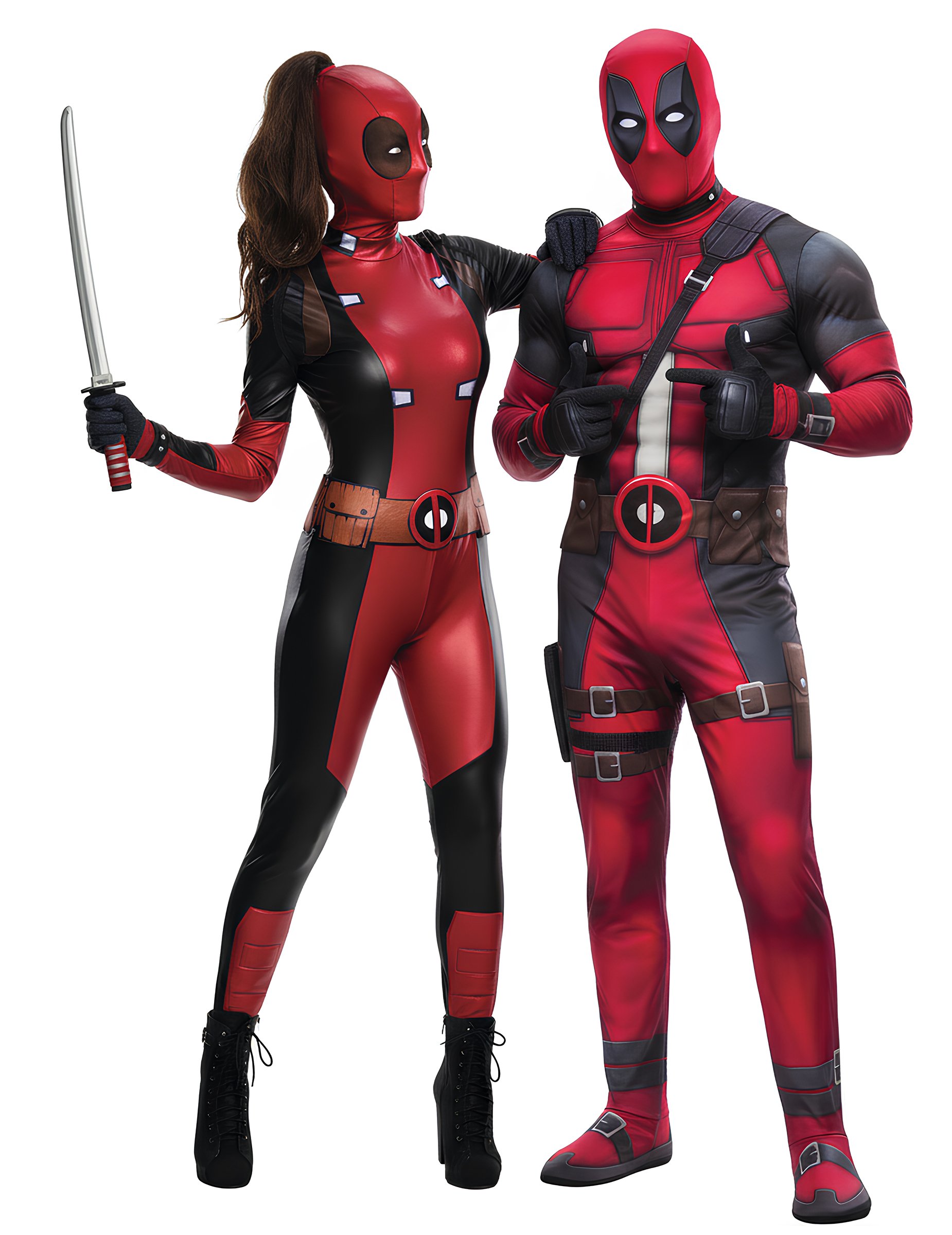 Paarkostüm Deadpool und Lady Deadpool Erwachsene