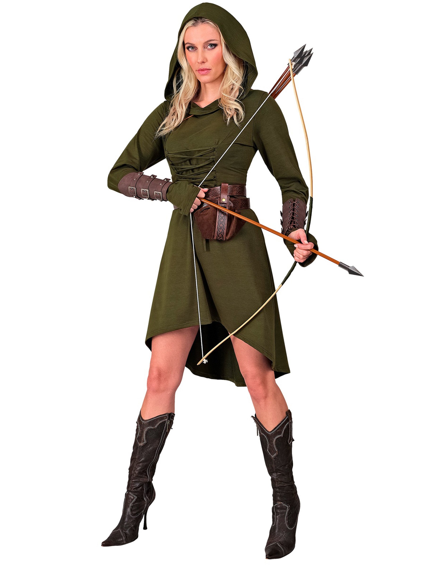 Robin Hood Damenkostüm mittelalterlich grün