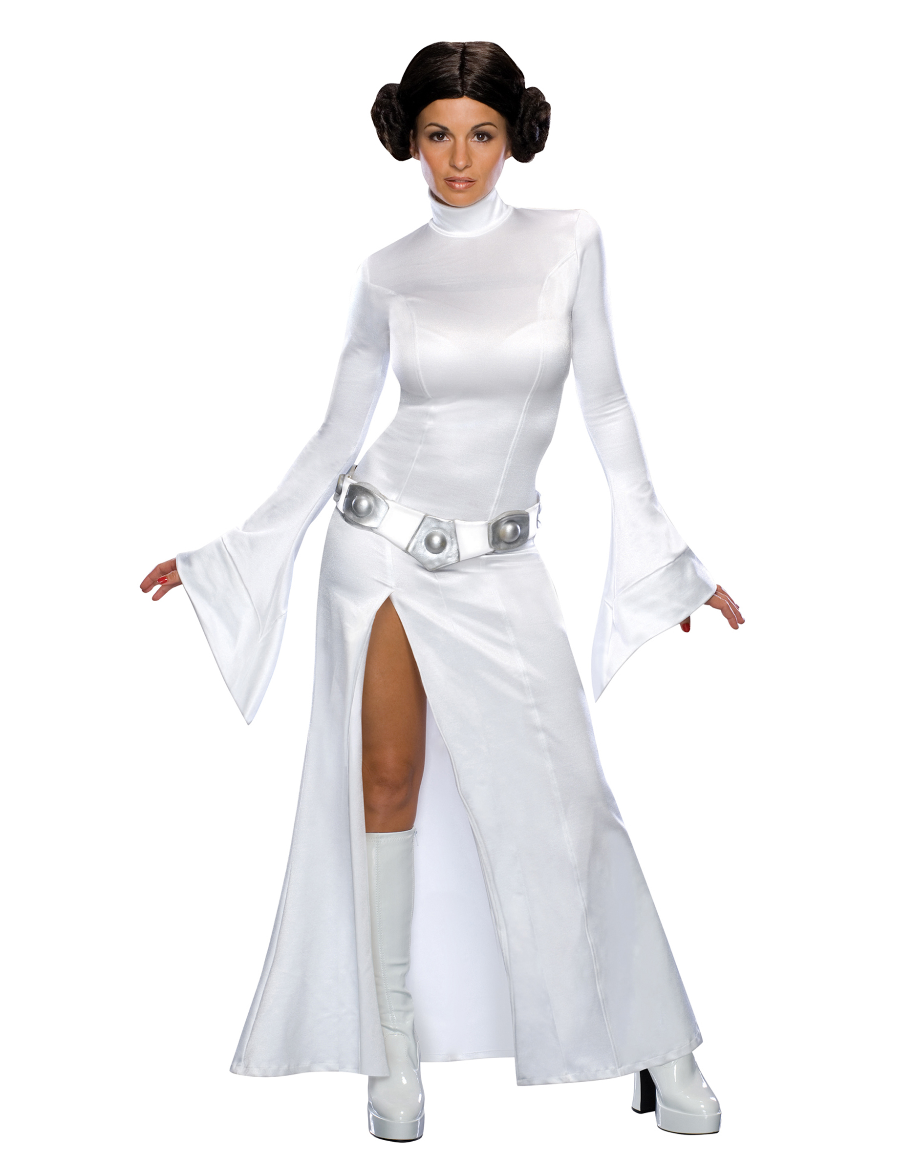 Sexy Prinzessin Leia Damenkostüm Lizenzware weiss