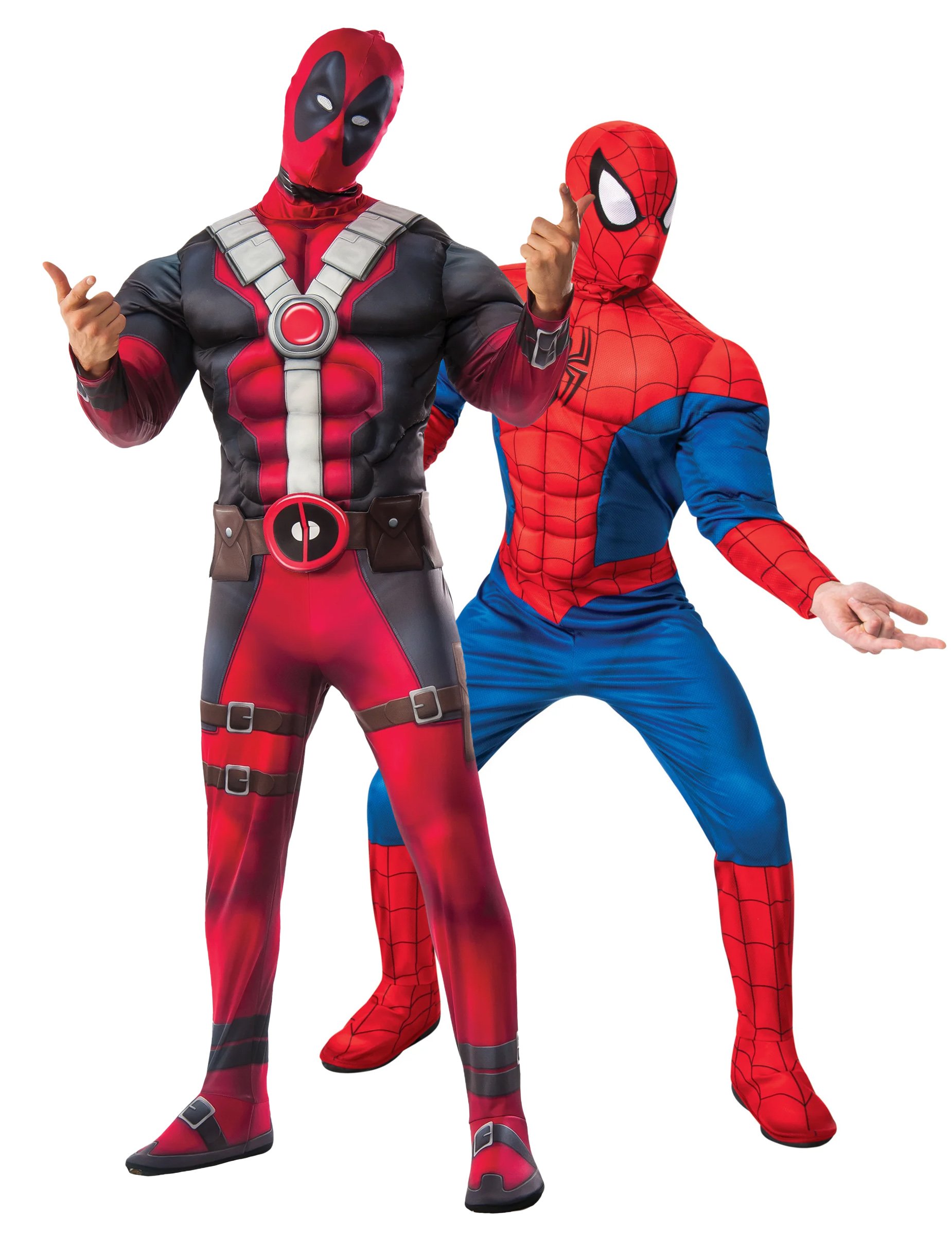 Spiderman und Deadpool Superhelden Paarkostüm