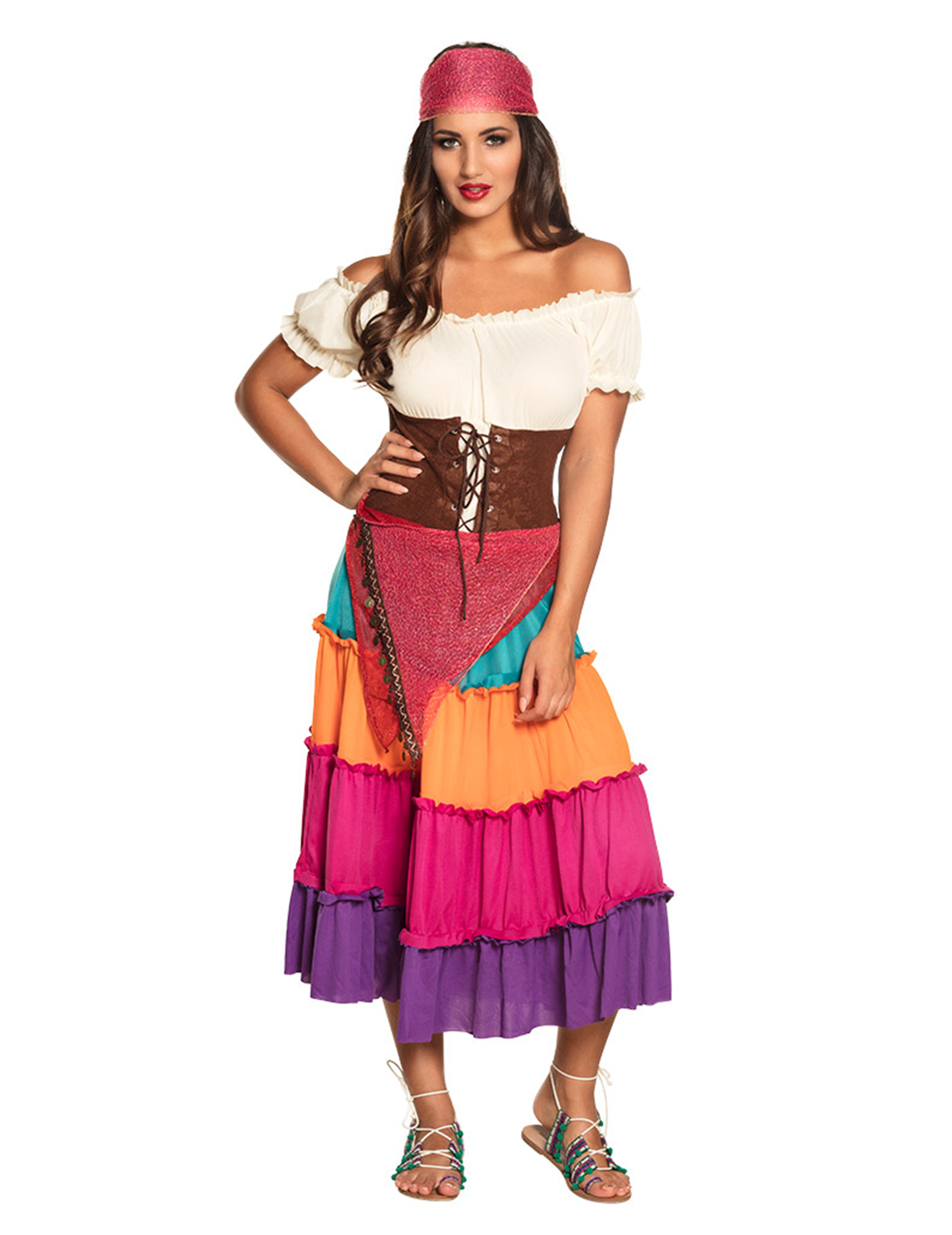 Wahrsagerin Damen-Kostüm bunt