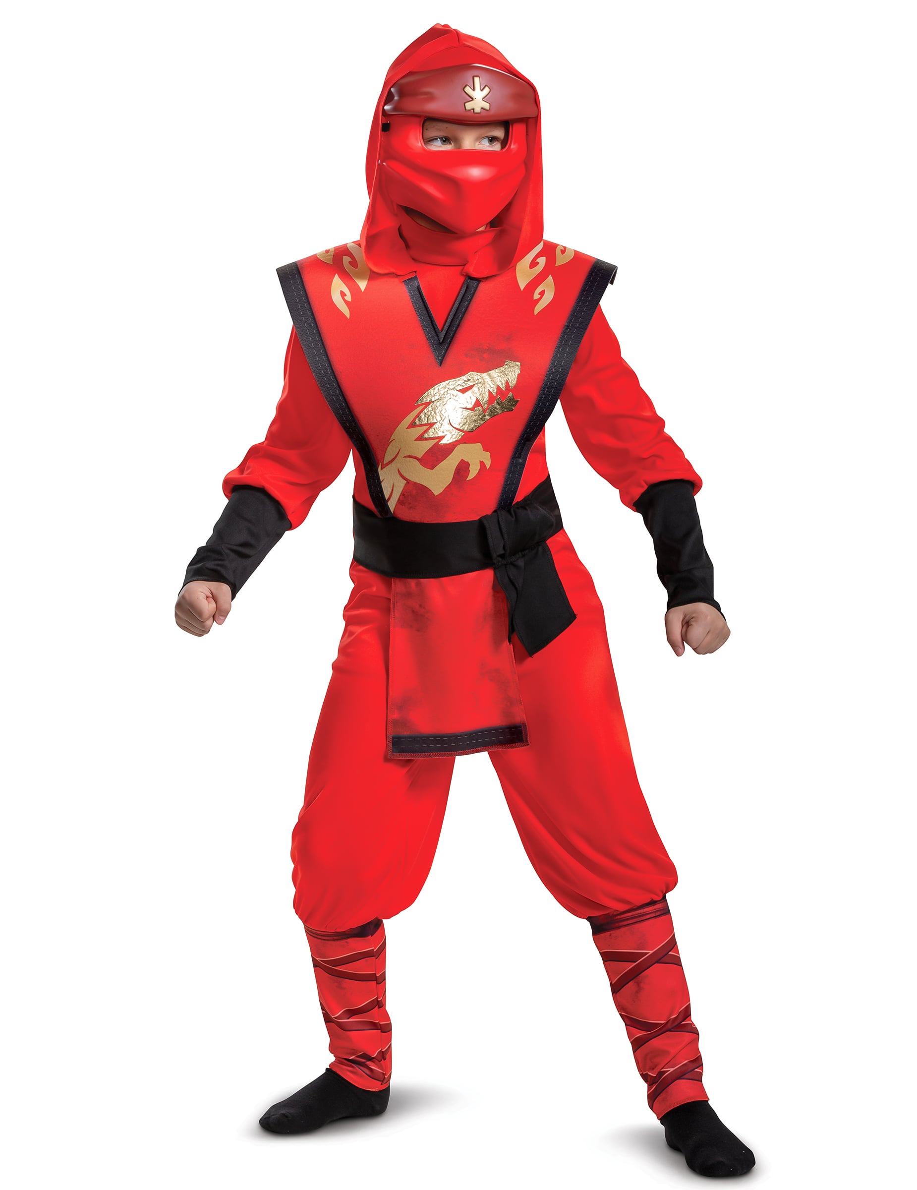 Kai LEGO Ninjago-Legacy-Kostüm für Jungen Faschingskostüm rot-schwarz